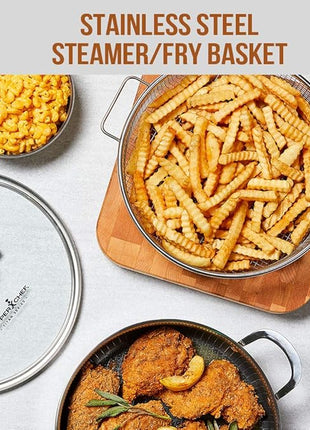 Copper Chef Titan Fry, 9.5 inch with 8 inch Pan, stainless-steel