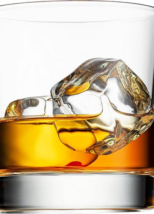 Godinger Old Fashioned Whiskey Glasses, Italian Made Drinking Glasses, Glass Cups, Whiskey Gifts - Set of 4