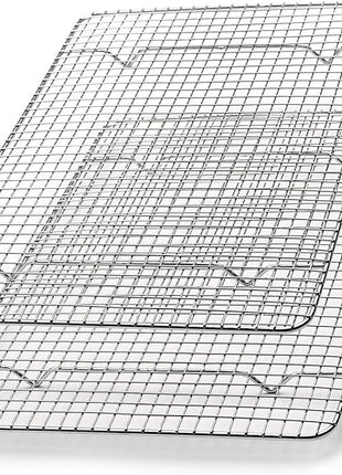 Spring Chef 8.5" x 12" Stainless Steel Cooling Racks, Wire Rack for Baking Sheet - Fits Small Quarter Sheet Pan - Perfect for Cooking, Baking, Grilling, Smoking - Dishwasher Safe - Set of 2