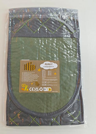 AUAUY Black Double Oven Mitts, 250°C/482°F Heat Resistant BBQ Mittens with Ropes, Silicone Non-Slip Design Kitchen Mittens, Cooking Glove Kitchen Accessories for Cooking Baking Grilling