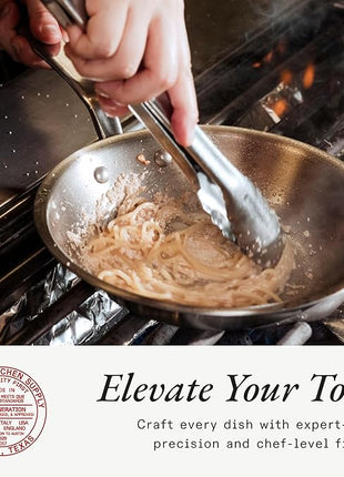 Made In Cookware - 10-Inch Stainless Steel Frying Pan - 5 Ply Stainless Clad - Professional Cookware - Crafted in Italy - Induction Compatible