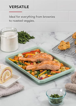 KitchenAid 9x13in Nonstick Aluminized Steel Baking Sheet, Pistachio