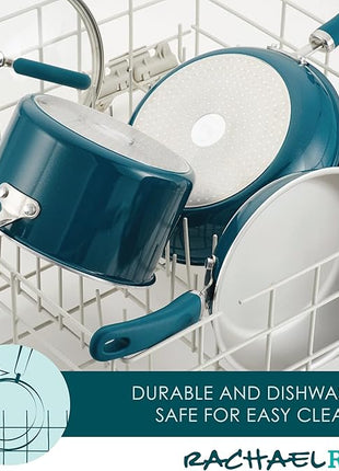 Rachael Ray Create Delicious Nonstick Cookware Induction Pots and Pans Set, 13 Piece - Teal Shimmer