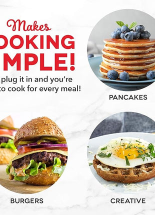 DASH Mini Maker Waffle Maker + Griddle, 2-Pack Griddle + Waffle Iron - Red