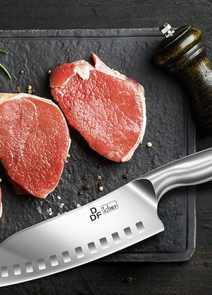 DDF iohEF Kitchen Knife, Chef's Knife In Japanese Stainless Steel Professional Santoku Cooking Knife, 7 Inch Non-slip Ultra Sharp Knife with Ergonomic Handle