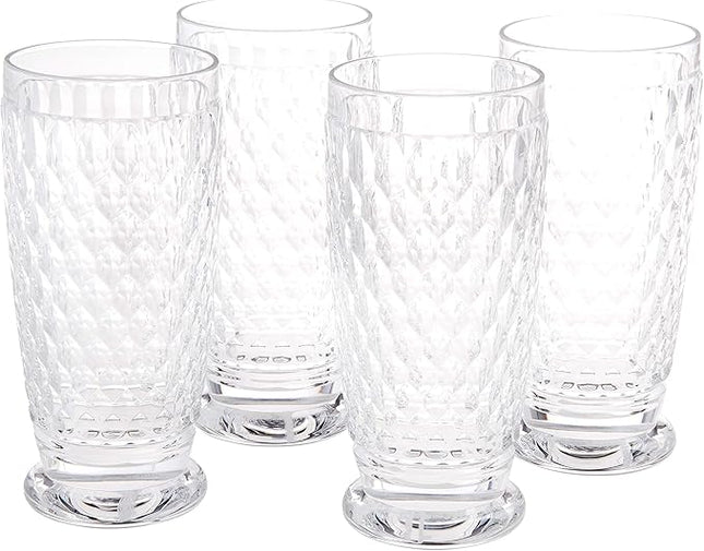 Villeroy & Boch Boston Clear Crystal Highball Glasses, Set of 4