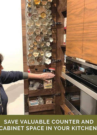 Gneiss Spice Stainless Finish Wall Plate Base for Magnetic Spice Jars, Small 6x8 Inches (Jars Not Included)