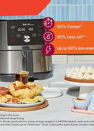 Instant Pot Vortex Plus 6QT XL Air Fryer, 6-in-1, Broils, Dehydrates, Crisps, Roasts, Reheats, Bakes for Quick Easy Meals, 100+ In-App Recipes, Dishwasher-Safe, from the Makers of Instant Pot, Black