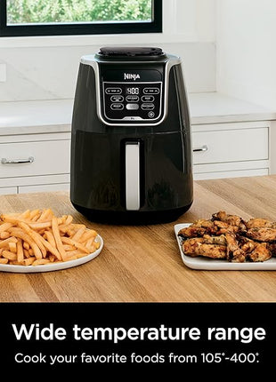 Ninja | XL Single Basket Air Fryer | 5.5 QT Capacity fits 3lbs of Wings | 5-in-1Air Fry, Roast, Bake,Reheat & Dehydrate |Dishwasher Safe Parts & Recipe Guide | Grey |AF150AMZ