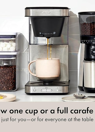 OXO Brew 8-Cup Coffee Maker - Single-Serve & Carafe, Thermal Stainless Steel, SCA Certified