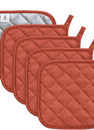 Joyhalo 5 Pack Heat Resistant Pot Holders - Terry Cloth Sets for Cooking & Baking