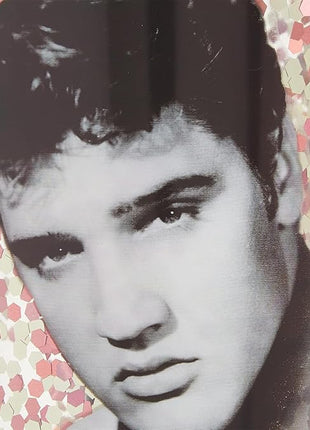 Spoontiques - Glitter Filled Acrylic Tumbler - Glitter Cup with Straw - 20 oz - Stainless Steel Locking Lid with Straw - Double Wall Insulated - BPA Free - Elvis Presley