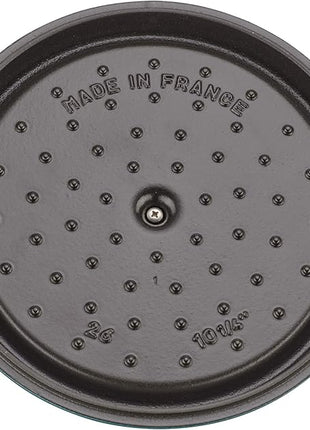 STAUB Cast Iron 5.5-qt Round Cocotte, Serves 5-6, Made in France, Turquoise