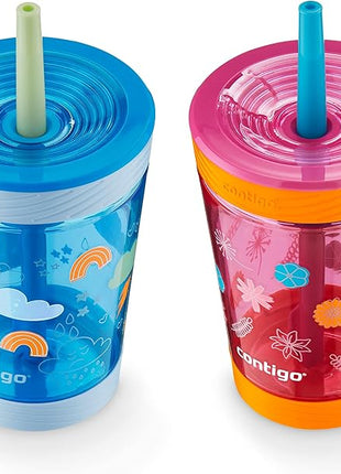 Contigo Kids Spill-Proof Tumbler with Straw 14 oz.(Pack of 8)