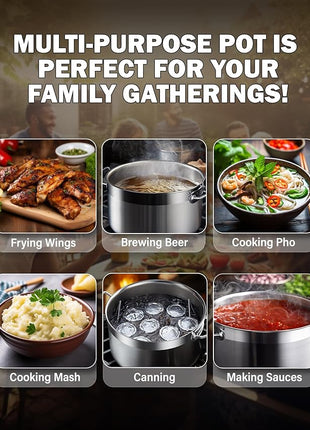 Cooks Standard Stockpots Stainless Steel, 24 Quart Professional Grade Stock Pot with Lid, Silver