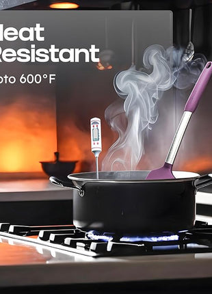 Silicone Spatula Set - Turner Spatulas Silicone Heat Resistant 600°F - Slotted & Solid Spatula for Cooking Fish, Eggs, Pancakes Flipper – Spatulas for kitchen use – Berry