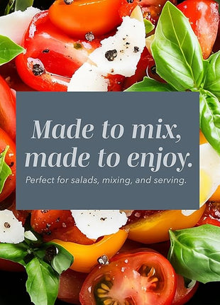 COOK WITH COLOR Mixing Bowls with Lids - 12 Piece Plastic Nesting Bowls Set includes 6 Prep Bowls and 6 Lids, Non Slip Bottom and Embossed Design - Microwave Safe (Blue)