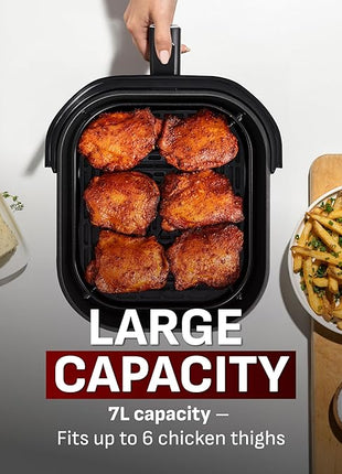 T-fal Infrared Air Fryer, 2x Faster Than Traditional Heating*, Large Air Fryer Dehydrator Combo, 8 Cooking Functions, Window With Light, No-Shake Technology, Dishwasher Safe, 1800W, Black