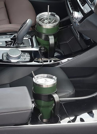 WETOWETO 30oz Stainless Steel Tumbler, Insulated Coffee Tumbler Cup with 2 Lids and 2 Straws, Double Walled Travel Coffee Mug for Hot & Cold Drinks (Army Green, 1 Pack)