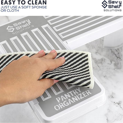 Savvy Shelf Adjustable Pantry & Can Storage Organizer - Kitchen Cabinet - Pantry Organization & Storage Can Organizer for Cupboard