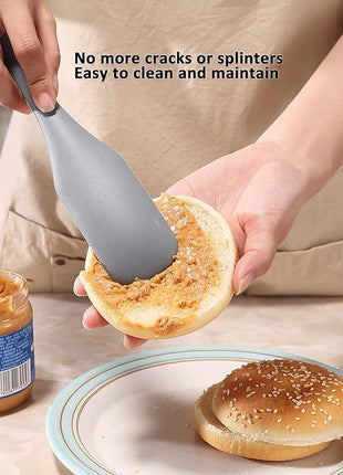 Tongjude Silicone Spurtle Set, Silicone Spatula Set, Heat Resistant Cooking Utensil for Nonstick Cookware, Serving，Baking, Whisking, Smashing, Scooping, Spreading, 8 Piece