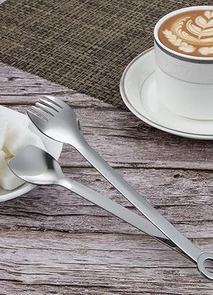 Mini Appetizer Tongs Stainless Steel Set of 4, MSY BIGSUNNY Small Serving Tongs, 6 Inch(15.2cm, Silver)