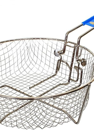 Lodge Silver Deep Fry Basket - Nickel-Plated Steel Deep Fry Basket - 10.25 Inch