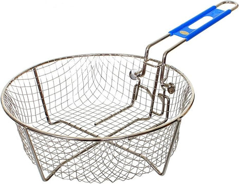 Lodge Silver Deep Fry Basket - Nickel-Plated Steel Deep Fry Basket - 10.25 Inch