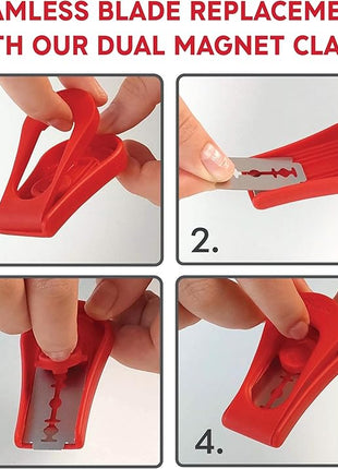 KneadAce Upgraded Extractable & Magnetic Bread Lame Dough Scoring Tool - Professional Sourdough scoring tool for Sourdough Bread baking & Bread Making Tools - Scoring Patterns booklet & 5 Razor Blades