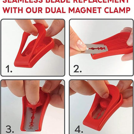 KneadAce Upgraded Extractable & Magnetic Bread Lame Dough Scoring Tool - Professional Sourdough scoring tool for Sourdough Bread baking & Bread Making Tools - Scoring Patterns booklet & 5 Razor Blades