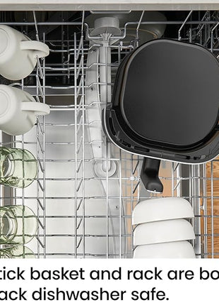 Chefman Air Fryer – 4 QT Compact Airfryer for Quick & Easy Meals, Features Hi-Fry Technology for Extra Crisp, Easy-View Window, Touch Controls with 4 Presets, Nonstick & Dishwasher Safe Basket - Grey