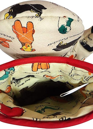 Oven Mitts Cotton Fashion Cute Dog Design 1pair Heat Resistant Oven Gloves Safe Cooking Baking Grilling Barbecue Machine Washable Pot Holders (Oven Mitts Dog Flower)