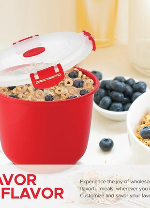 Tafura Microwave Bowl with Lid – 34oz Microwave Safe Soup Bowls with Lids, Ramen Noodle Bowl with Handle, Leakproof Plastic Bowls Microwave Safe, BPA-Free Soup Mugs for Travel – 2 Count