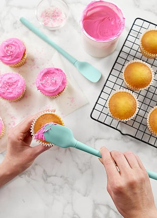 Tovolo Flex-Core All-Silicone Mini Spatula & Spoonula, Kitchen Utensil Set of 2, Heat-Resistant & BPA-Free Silicone Spatula & Spoonula, Safe for Cast Iron & Non-Stick Cookware, Dishwasher-Safe