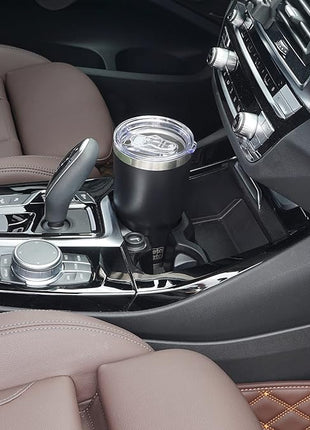 WETOWETO 30oz Tumbler, Stainless Steel Vacuum Insulated Water Coffee Tumbler Cup, Double Wall Powder Coated Spill-Proof Travel Mug Thermal Cup for Home Outdoor (Black, 1 Pack)