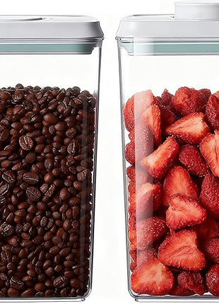 Pop Food Storage Containers Set Airtight Food Storage Containers with Pop Lids, Kitchen Pantry Organization and Storage, BPA Free, 2 x 2.8Qt