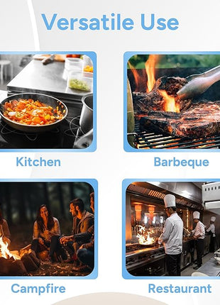 Casa Platino BBQ Gloves & Potholders Set, 4Pc Kitchen Mitts for Oven & Baking, Pot Holder for Hot Pots & Dishes – Heat Resistant Up to 500°F, Non-Slip & Machine Washable – Cornflower