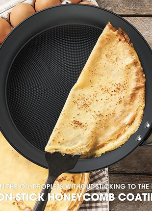 imarku Non Stick Frying Pans - 7.5&9.5&11.5 Inch Cast Iron Skillets Professional Cast Iron Pan Dishwasher Safe Nonstick Frying Pan Set, Detachable Handle, Best Gifts for Women/Men