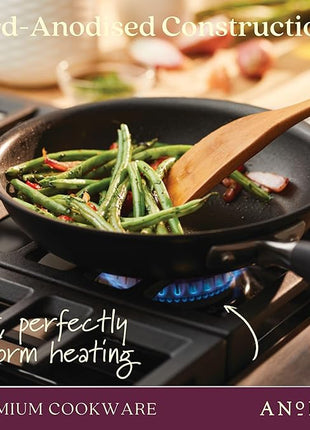 Anolon Advanced Home Hard-Anodized Nonstick Skillets (2 Piece Set- 10.25-Inch & 12.75-Inch, Onyx)