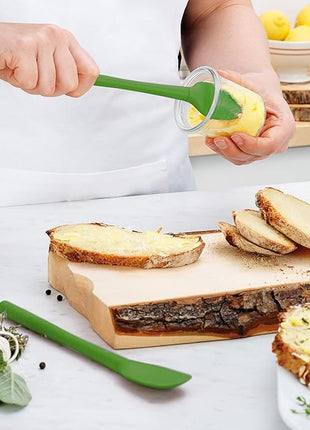 Tovolo Flex-Core All-Silicone Mini Spatula & Spoonula, Kitchen Utensil Set of 2, Heat-Resistant & BPA-Free Silicone Spatula & Spoonula, Safe for Cast Iron & Non-Stick Cookware, Dishwasher-Safe