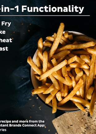 Instant Pot Vortex 2QT Mini Air Fryer, Small Air fryer that Crisps,Reheats,Bakes,Roasts for Quick Easy Meals,Includes over 100 In-App Recipes, is Dishwasher-Safe, from the Makers of Instant Pot, Red