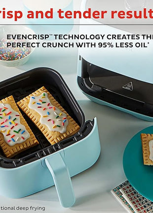 Instant Pot Vortex 2QT Mini Air Fryer,Small Air fryer that Crisps,Reheats, Bakes,Roasts for Quick Easy Meals,Includes over 100 In-App Recipes, is Dishwasher-Safe, from the Makers of Instant Pot, Aqua