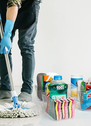 ClearSpace Clear Plastic Storage Bins – Perfect Kitchen Organization and Storage or Pantry Storage – Fridge Organizer, Pantry Organization and Clear Storage Bins, Cabinet Organizers