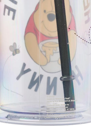 Silver Buffalo Winnie the Pooh Here for Hunny Plastic Tall Cold Cup with Lid and Straw, 20 Ounces