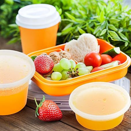 Glotoch Express 16oz Plastic Food Containers with Lids, Airtight and Leakproof Deli Cups, BPA-Free, Microwave/Freezer/Dishwasher Safe, 240 Pack