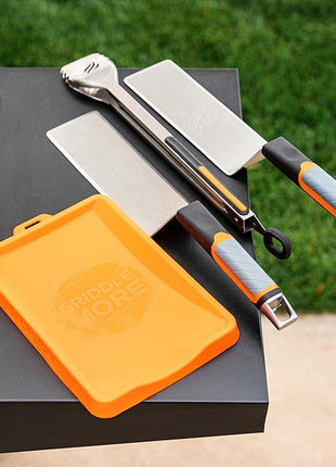 Blackstone 5097 Silicone Spatula Mat for Laddle, Serving Spoon Drip Pad & Grill Utensil Holder for Kitchen, Stovetop, Cooking & Countertop-Heat Resistant, Non Slip, Heavy Duty & Utensils Keeper large