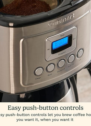 Cuisinart 12-Cup Coffee Maker, Programmable PerfecTemp Thermal Carafe Coffee Machine with 1-4 Cup Setting, Brew Strength Control and Brew Pause, Stainless Steel, DCC-3400NAS, Silver