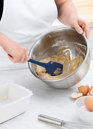 Tovolo Flex-Core All Silicone Spatula, Tapered Silicone Edge for Scraping, Ergonomic Handle, Heat-Resistant Rubber Spatula, BPA-Free & Dishwasher Safe Baking Tool & Kitchen Utensil