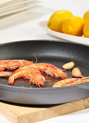 Swiss Diamond 11 Inch Frying Pan Nonstick Diamond Frying Pan, Aluminum Coated Skillet, Dishwasher Safe and Oven Safe Fry Pans, Grey