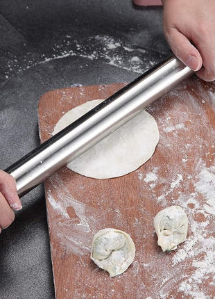 Stainless Steel Rolling Pin, Matte Finish 16.7 Inches, Berglander Rolling Pin For Baking Pizza Dough, Pie, Cookie, Essential Kitchen Utensil Gift Ideas For Bakers.